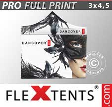 Gazebo Rapido FleXtents PRO con completa stampa digitale 3x4,5m, incl. 4...